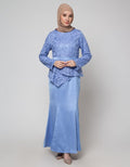 Cardinal Femme Brukat Gamis Lengan Panjang