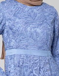 Cardinal Femme Brukat Gamis Lengan Panjang