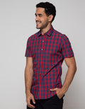 Cardinal Formal Short Sleeve Shirt Print Gingham