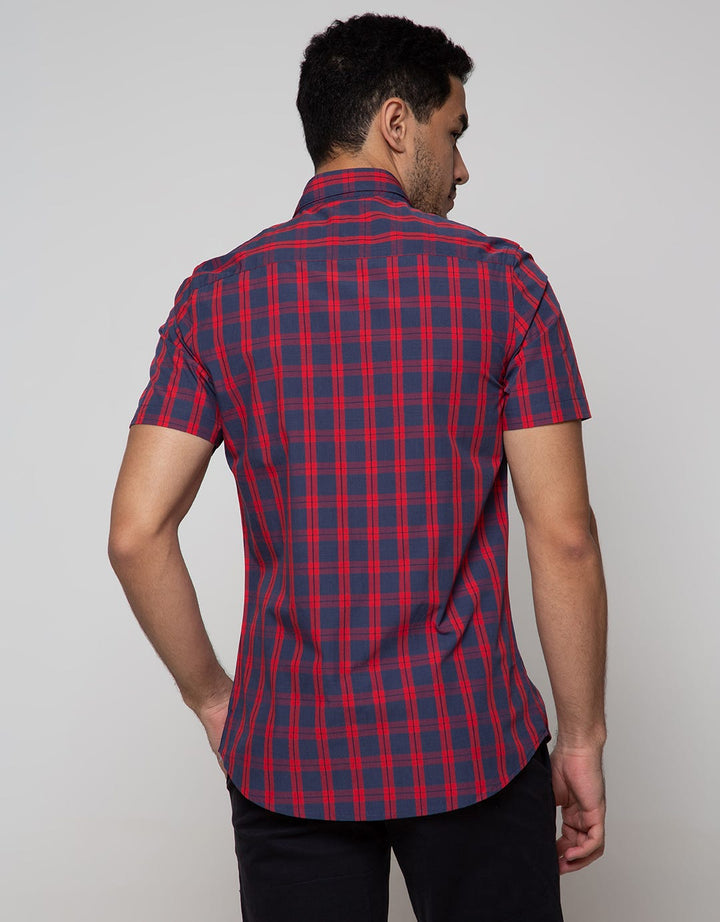 Cardinal Formal Short Sleeve Shirt Print Gingham