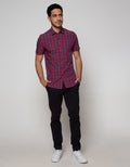 Cardinal Formal Short Sleeve Shirt Print Gingham