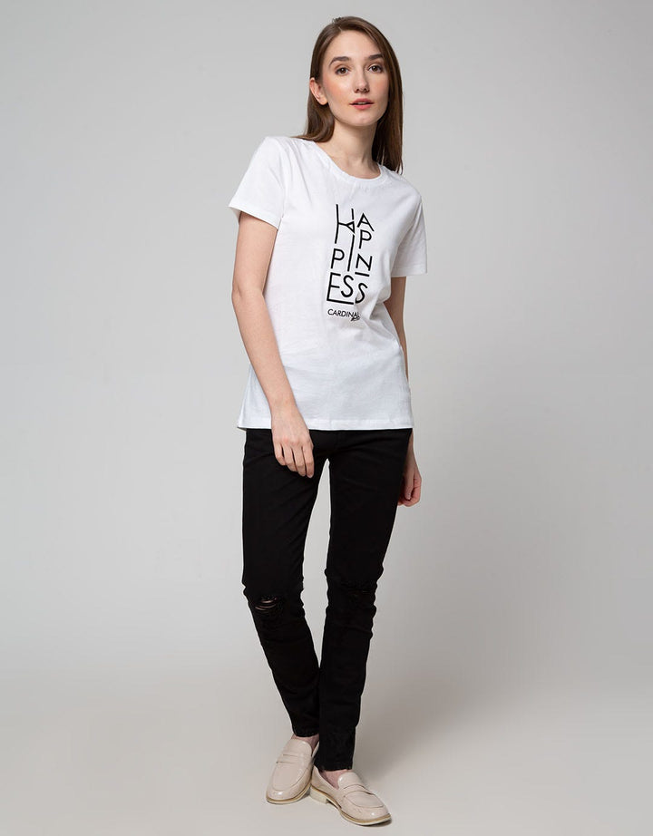 Cardinal Girl T-Shirt Print Happines