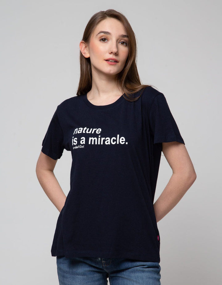 Cardinal Girl T-Shirt Print Nature Is Miracle
