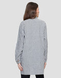 Cardinal Femme Muslim Women's Tunic Stripe Print