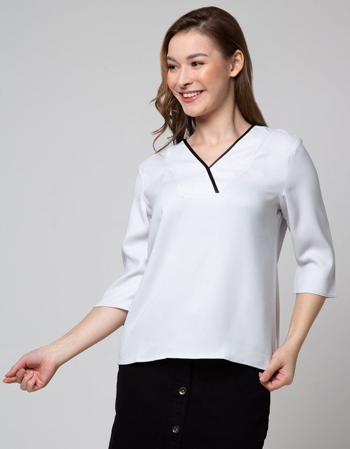 Cardinal Femme V Neck Blouse Wanita