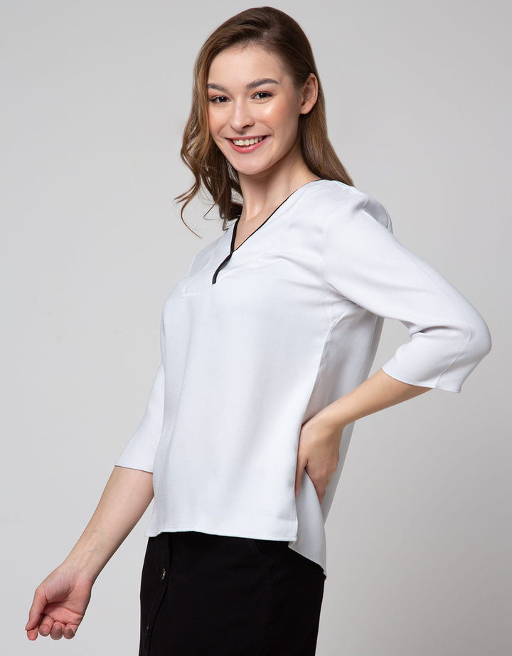 Cardinal Femme V Neck Blouse Wanita