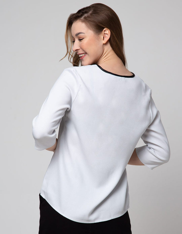 Cardinal Femme V Neck Blouse Wanita