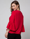 Cardinal Femme Flare Sleeve Blouse