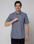 Johnwin Kemeja Sleeve Stripe Casual