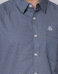 Johnwin Kemeja Sleeve Stripe Casual