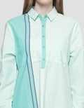 Cardinal Girl Stripe Accent Kemeja Wanita