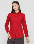 Cardinal Girl Women's Shirt Horizontal Stripe Print