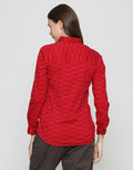 Cardinal Girl Women's Shirt Horizontal Stripe Print