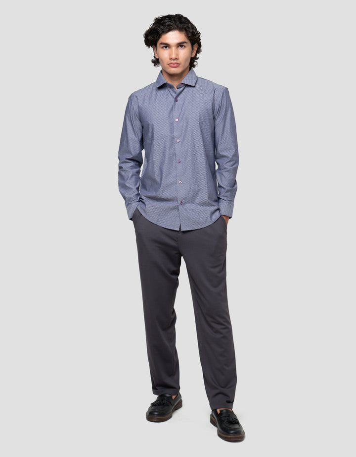 Cardinal Formal Full Print Kemeja Lengan Panjang Pria
