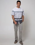 Cardinal Casual Short Sleeve Shirt Big Line On Bottom