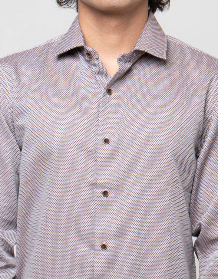 Cardinal Formal Full Button Kemeja Lengan Panjang Pria