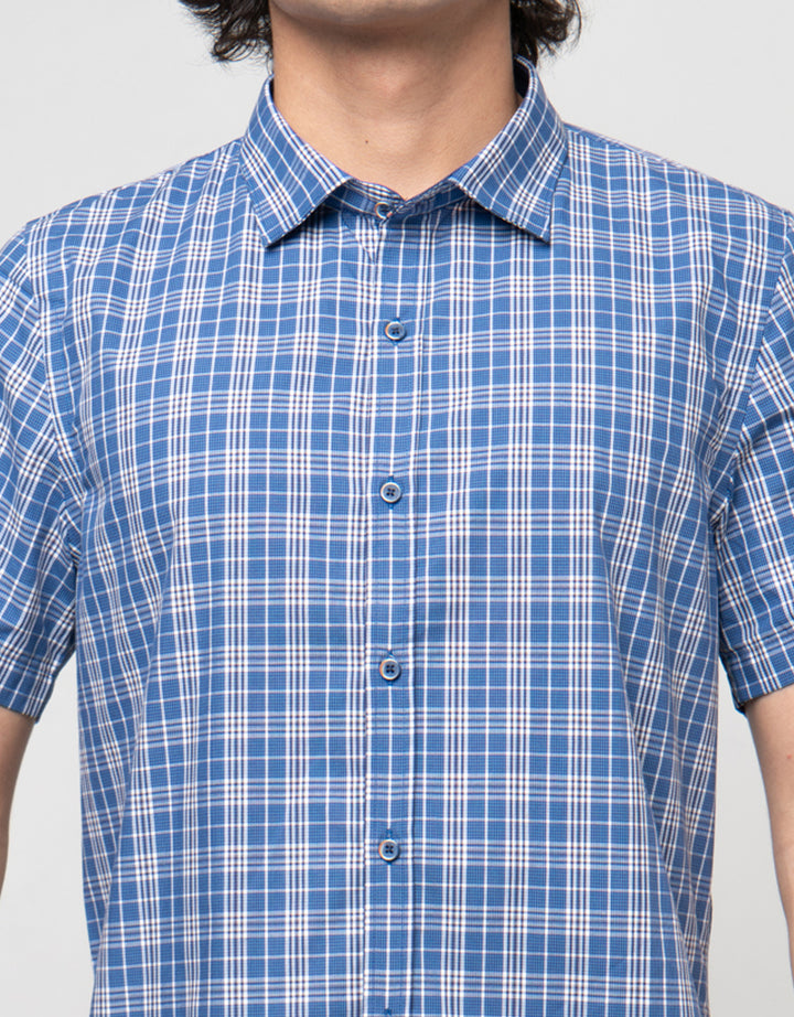 Cardinal Formal Check Print Kemeja Pria