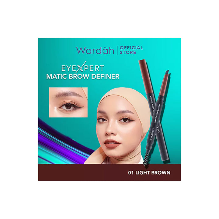 Wardah EyeXpert Matic Brow Definer 01 LIGHT BROWN 0.25 g
