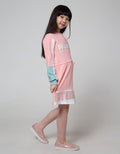 Nevada Long Sleeve Midi Dress Cut N Sewn Big Wording Print