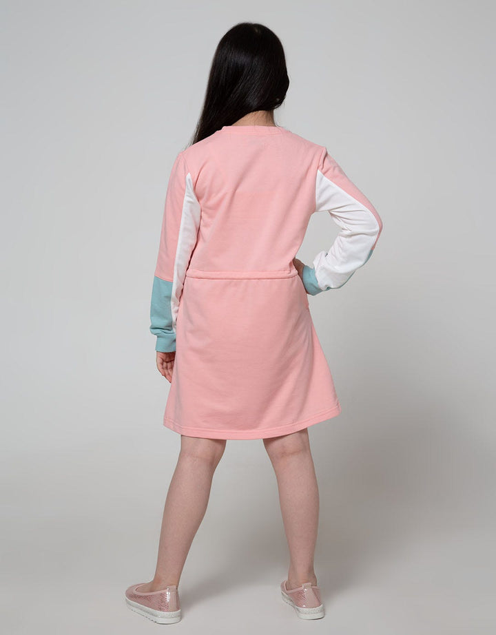 Nevada Long Sleeve Midi Dress Cut N Sewn Big Wording Print