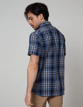 Cardinal Jeans Plaid Macro Kemeja Pria