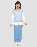 Aero Vest Krah Motif Houndstooth Sweater Anak Perempuan