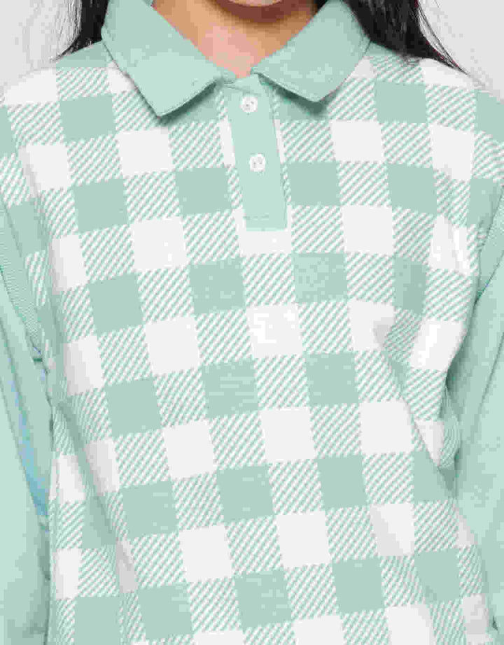 Aero Vest Plaid Collar Sweater for Girls