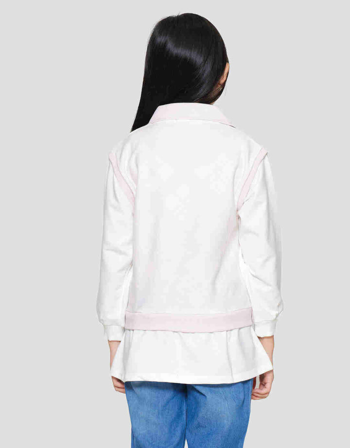 Aero Vest Krah Rib Sweater Anak Perempuan