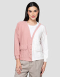 Cardinal Girl Button Sweater Wanita