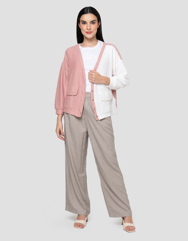 Cardinal Girl Button Sweater Wanita