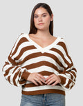 Cardinal Girl Stripes Sweater Wanita