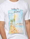T Zone Short Sleeve T-Shirt Fotoprint Time To Relax