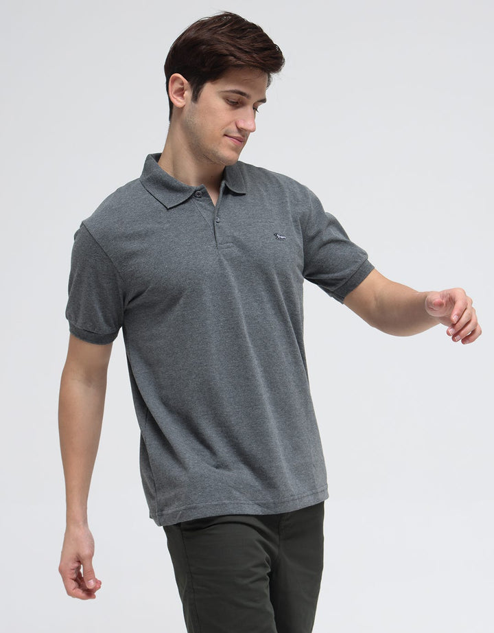 Walrus Basic Textured Polo Shirt Pria