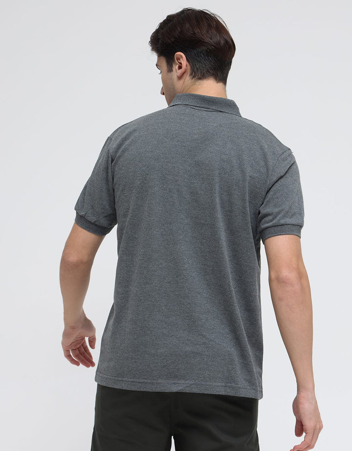Walrus Basic Textured Polo Shirt Pria
