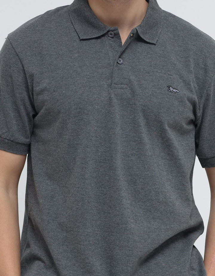 Walrus Basic Textured Polo Shirt Pria