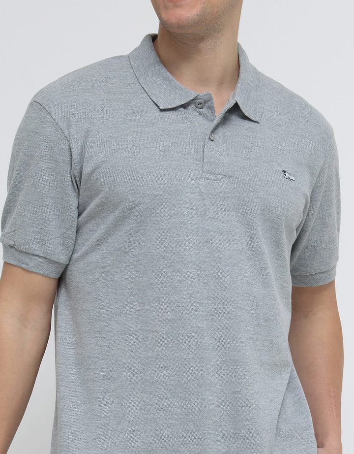 Walrus Basic Textured Polo Shirt for Men