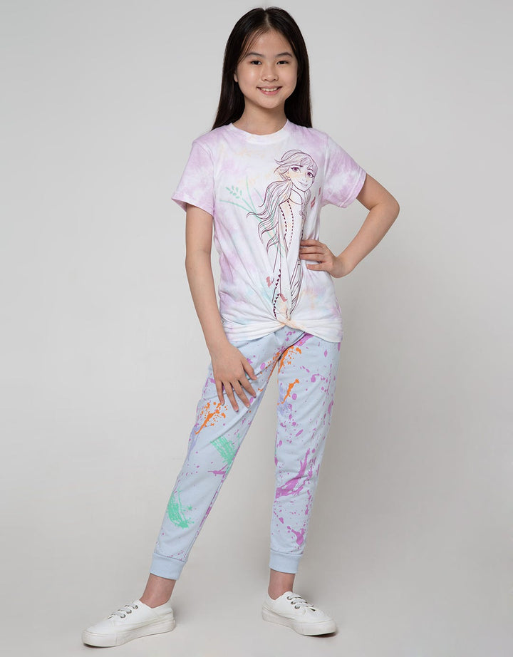 Nevada Jogger Pants Knit Splash Print Matching Jacket