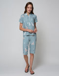 Nevada Short Sleeve Pyjama Capri Illama Jump