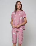 Nevada Short Sleeve Pyjama Capri Illama Jump