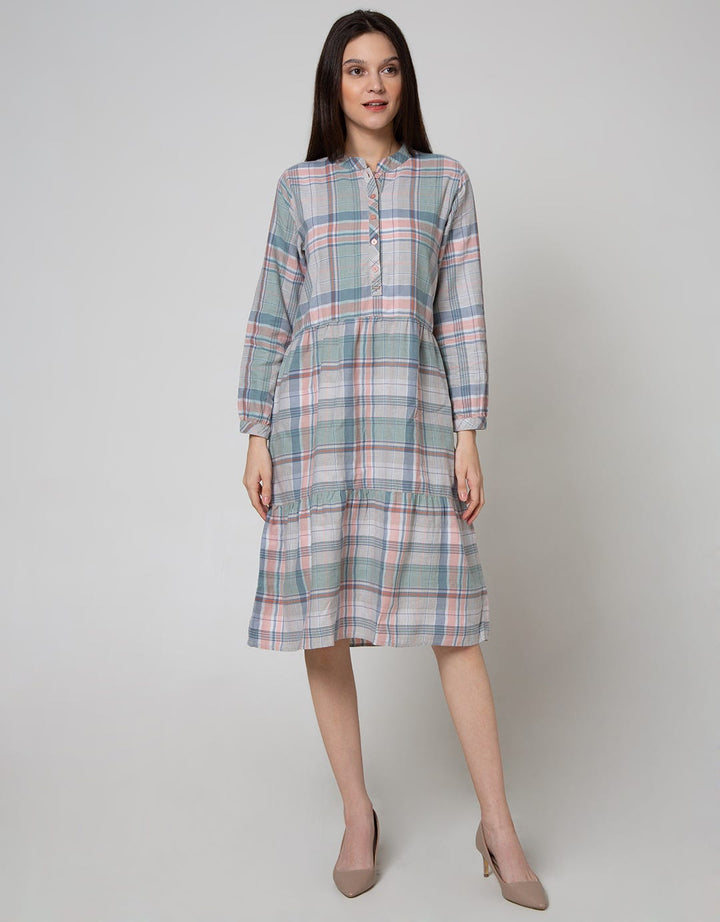 Triset Plaid Casual Dress