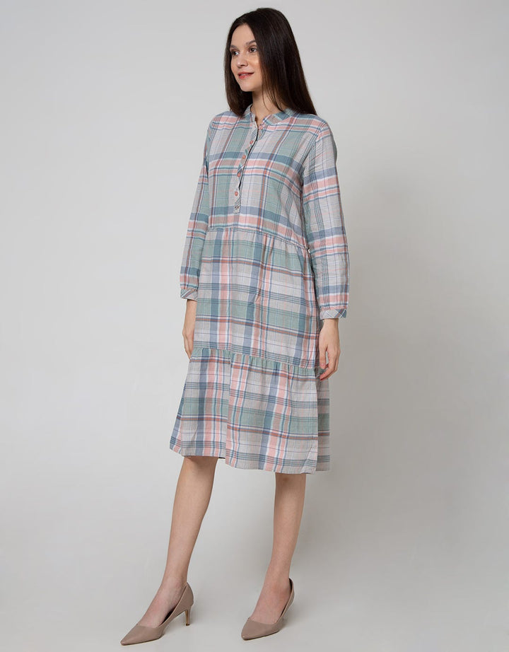 Triset Plaid Casual Dress