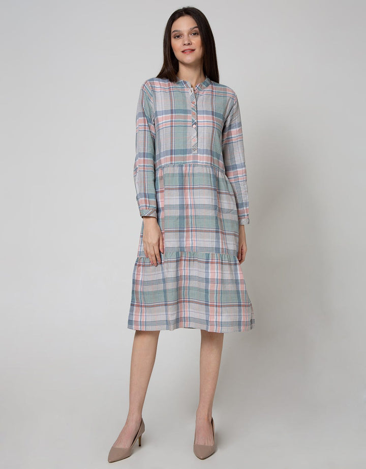 Triset Plaid Casual Dress