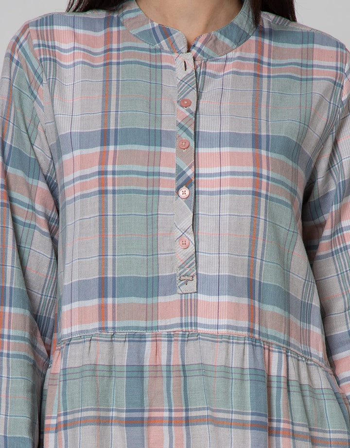 Triset Plaid Casual Dress