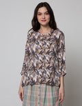 Triset Ladies Long Sleeves Blouse Print Flower