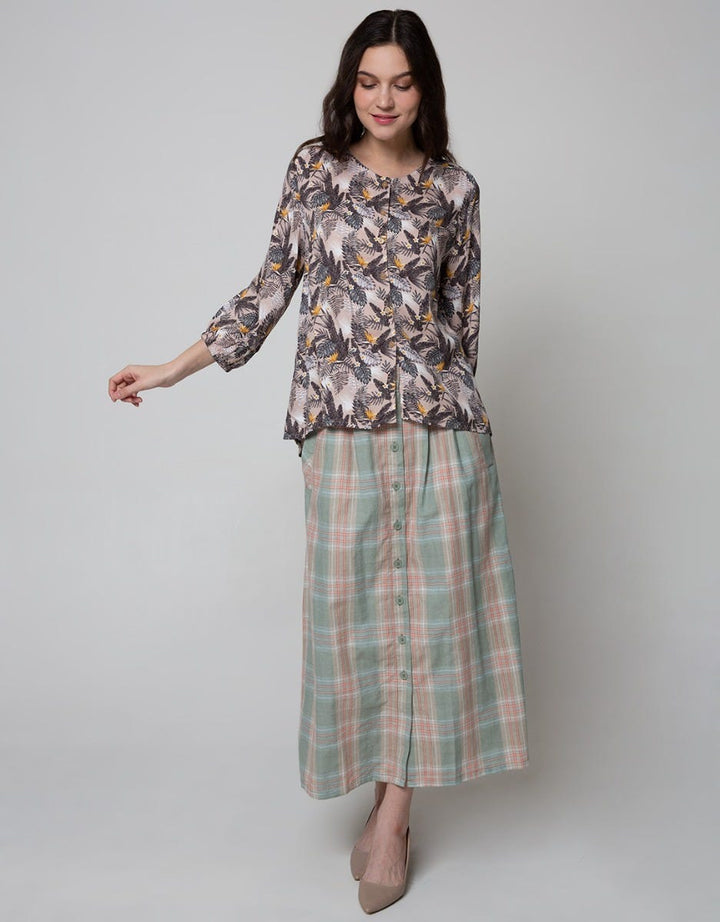 Triset Ladies Long Sleeves Blouse Print Flower