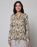 Triset Ladies Blouses Leaf Motif