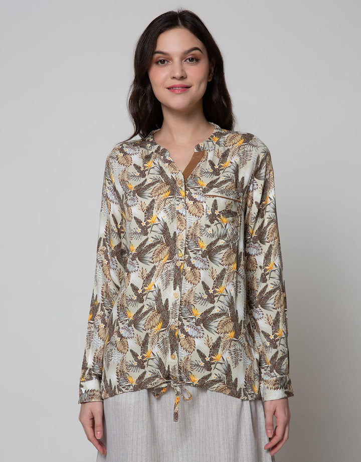 Triset Ladies Blouses Leaf Motif