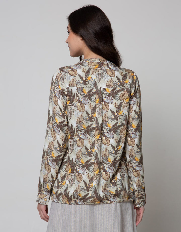 Triset Ladies Blouses Leaf Motif