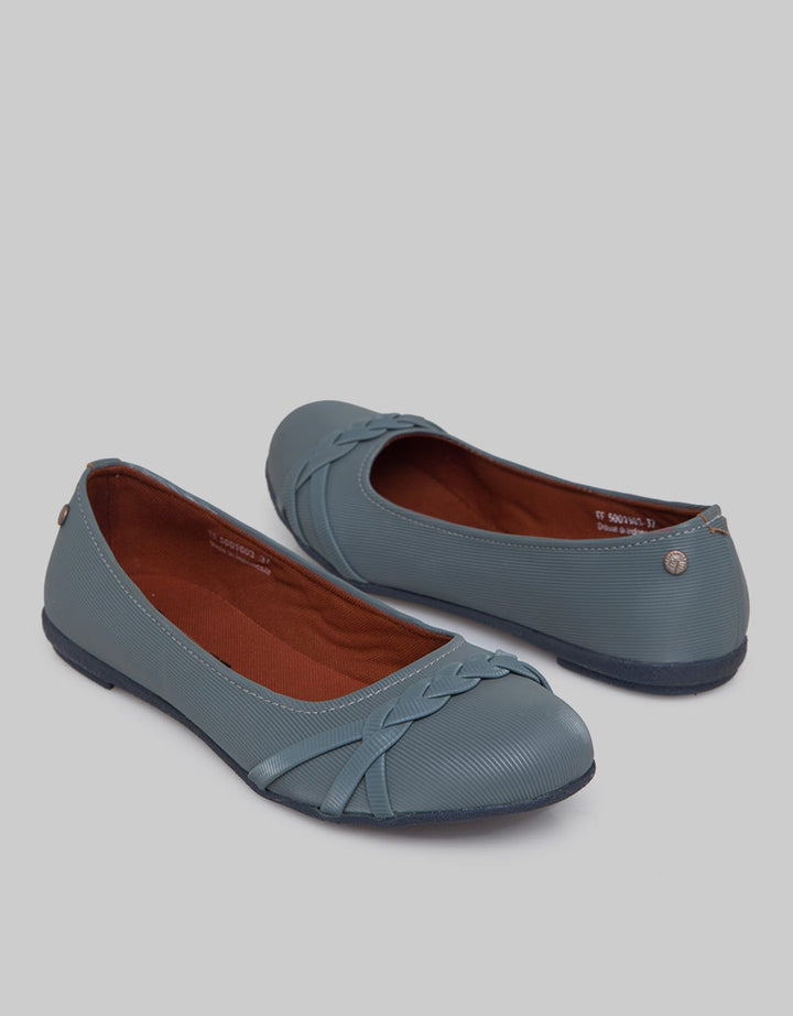 Triset Braid Round Toe Ballerina Flats