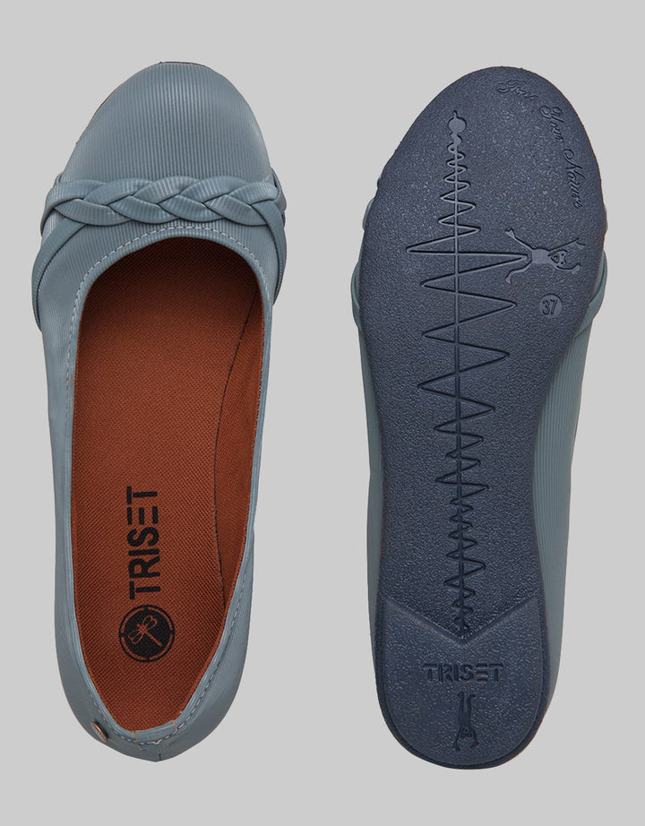 Triset Braid Round Toe Ballerina Flats